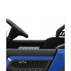 Babyhug 4x4 Battery Operated Ride on Jeep with Music & LED Lights - Blue| Rechargeable Battery| Openable Doors| Built-in Music & AUX| Remote Control| Easy to Assemble|Forward & Reverse