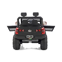 Babyhug 4x4 Battery Operated Ride on Jeep with Music & LED Lights - Red| Rechargeable Battery| Openable Doors| Built-in Music & AUX| Remote Control| Easy to Assemble|Forward & Reverse