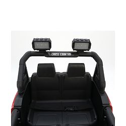 Babyhug 4x4 Battery Operated Ride on Jeep with Music & LED Lights - Red| Rechargeable Battery| Openable Doors| Built-in Music & AUX| Remote Control| Easy to Assemble|Forward & Reverse
