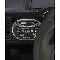 Babyhug 4x4 Battery Operated Ride on Jeep with Music & LED Lights - Black| Rechargeable Battery| Openable Doors| Built-in Music & AUX| Remote Control| Easy to Assemble| Forward & Reverse