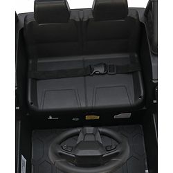 Babyhug 4x4 Battery Operated Ride on Jeep with Music & LED Lights - Black| Rechargeable Battery| Openable Doors| Built-in Music & AUX| Remote Control| Easy to Assemble| Forward & Reverse