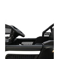 Babyhug 4x4 Battery Operated Ride on Jeep with Music & LED Lights - Black| Rechargeable Battery| Openable Doors| Built-in Music & AUX| Remote Control| Easy to Assemble| Forward & Reverse