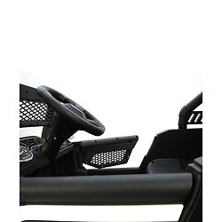 Babyhug 4x4 Battery Operated Ride on Jeep with Music & LED Lights - Black| Rechargeable Battery| Openable Doors| Built-in Music & AUX| Remote Control| Easy to Assemble| Forward & Reverse