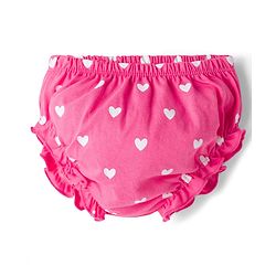 Babyhug Single Jersey Knit Half Sleeves Heart & Text Printed Frock with Bloomer & Bow Applique - Pink