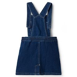 Babyhug Cotton Woven Frock with Half Sleeves Inner Tee - Blue