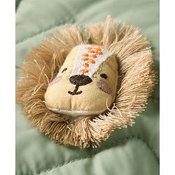 Babyhug Woven Full Raglan Sleeves Hooded Quilted Jacket with Applique & Kangaroo Pocket - Olive Green