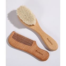 Babyhug Brush & Comb Set  Natural - Brown