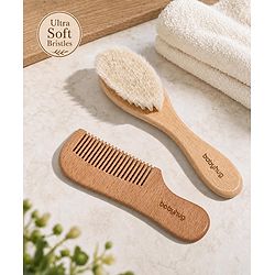 Babyhug Brush & Comb Set  Natural - Brown