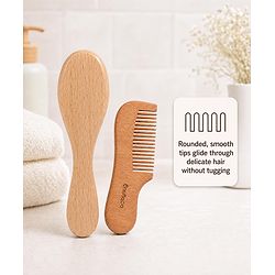 Babyhug Brush & Comb Set  Natural - Brown