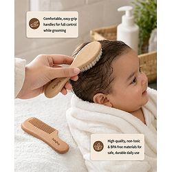 Babyhug Brush & Comb Set  Natural - Brown