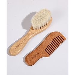 Babyhug Brush & Comb Set  Natural - Brown