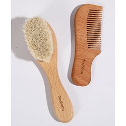 Babyhug Brush & Comb Set  Natural - Brown