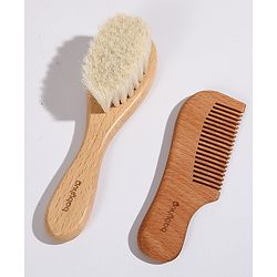Babyhug Brush & Comb Set  Natural - Brown