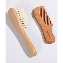 Babyhug Brush & Comb Set  Natural - Brown