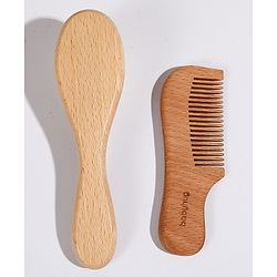 Babyhug Brush & Comb Set  Natural - Brown