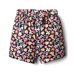 Babyhug Single Jersey Knit Shorts With Floral Hearts & Butterfly Print & Bow Applique Pack Of 3 - Multi Colour