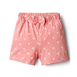 Babyhug Single Jersey Knit Shorts With Floral Hearts & Butterfly Print & Bow Applique Pack Of 3 - Multi Colour