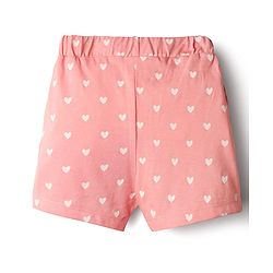 Babyhug Single Jersey Knit Shorts With Floral Hearts & Butterfly Print & Bow Applique Pack Of 3 - Multi Colour