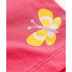 Babyhug Single Jersey Knit Shorts With Floral Hearts & Butterfly Print & Bow Applique Pack Of 3 - Multi Colour