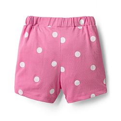 Babyhug Cotton Single Jersey Knit Shorts with Polka Dot Design Floral & Butterfly Print - Pack of 3 - Pink Yellow & Black