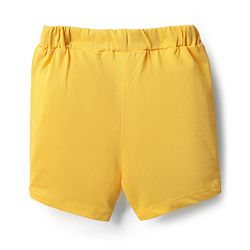 Babyhug Cotton Single Jersey Knit Shorts with Polka Dot Design Floral & Butterfly Print - Pack of 3 - Pink Yellow & Black