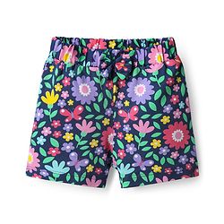 Babyhug Cotton Single Jersey Knit Shorts with Polka Dot Design Floral & Butterfly Print - Pack of 3 - Pink Yellow & Black