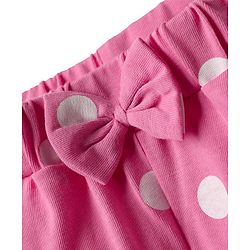Babyhug Cotton Single Jersey Knit Shorts with Polka Dot Design Floral & Butterfly Print - Pack of 3 - Pink Yellow & Black