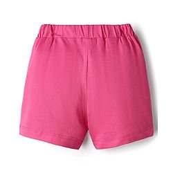 Babyhug Cotton Single Jersey Knit Floral & Polka Dot Printed Shorts With Bow Applique Pack of 3 - Pink Yellow & Green