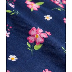 Babyhug 100% Cotton Single Jersey Knit Shorts With Floral Print Pack Of 3 - Navy Blue & Pink