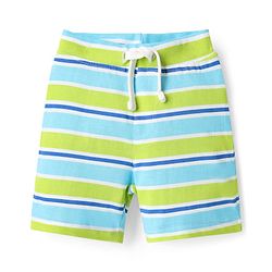 Babyhug Single Jersey Knit Shorts With Stripes & Dino Print Pack Of 3 - Light Blue Green & Navy Blue