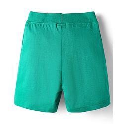 Babyhug 100% Cotton Single Jersey Knit Shorts With Animal & Stripe Print Pack Of 3 - Navy Blue & Light Green