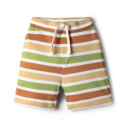 Babyhug Single Jersey Knit Shorts With Stripes & Vehicles Print Pack Of 3 - Multi Colour