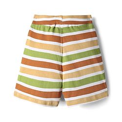 Babyhug Single Jersey Knit Shorts With Stripes & Vehicles Print Pack Of 3 - Multi Colour