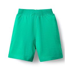 Babyhug 100% Cotton Single Jersey Knit Shorts with Tractor Print Pack of 3 - Green Red & Blue