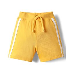 Babyhug Single Jersey Knit Shorts With Tape Detailing Pack Of 3 - Yellow Red & Green