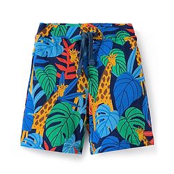 Babyhug Cotton Single Jersey Knit Shorts with Vehicle & Dino Print - Navy Blue