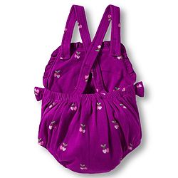 Babyhug 100% Cotton Interlock Knit Onesies With Hairband & Booties - Purple