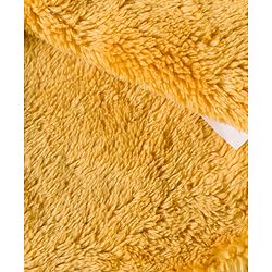 Babyhug Knit Full Sleeves Front Open Hooded Sweater with Reindeer Applique - Yellow