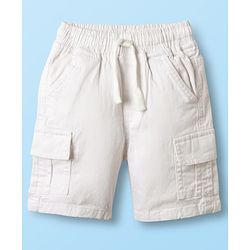 Babyhug Cotton Woven Half Sleeves Shirt & Shorts Set With Floral Print - Orange & White