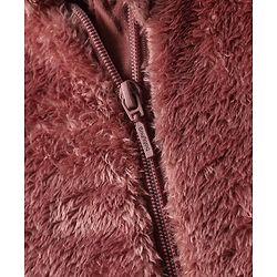 Babyhug Fur Knit Full Sleeves Front Open Winter Wear Romper with Teddy Face - Dark Pink
