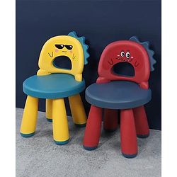 Babyhug Baby High Quality Study Chair With Face Print Design - Yellow| Strong & Durable Chair| Indoor & Outdoor Use| Home & Classroom| Easy to Assemble| Convert to Stool