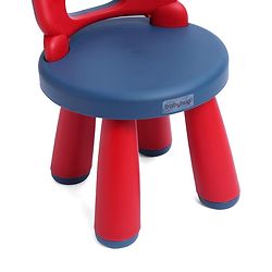 Babyhug Baby High Quality Study Chair With Face Print Design - Pink| Strong & Durable Chair| Indoor & Outdoor Use| Home & Classroom| Easy to Assemble| Convert to Stool
