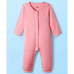 Babyhug 100% Cotton Full Sleeves Animal Printed Front Open Rompers Pack Of 2 - Multi Colour