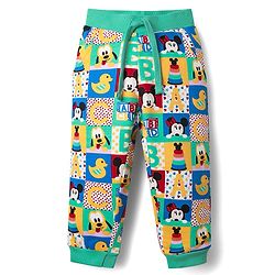 Babyhug Disney Cotton Full Length Lounge Pant with Minnie & Mickey Mouse Graphics - Mint