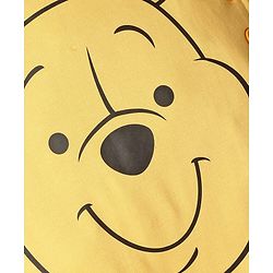 Babyhug Disney Cotton Knit Half Sleeves Striped Tee & Dungaree With Winnie The Pooh Graphics - Yellow