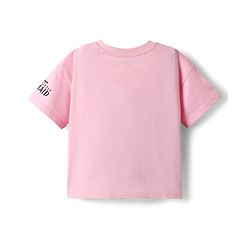 Babyhug Disney Single Jersey Knit Half Drop Shoulder Sleeves Top & Skirt Set With Disney Princess Graphics - Pink
