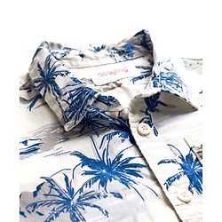 Babyhug Cotton Woven Half Sleeves Shirt & Shorts Set With Tropical Theme Print - White & Green