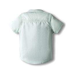 Babyhug Cotton Knit Solid Color Half Sleeves Shirt  & Shorts Set - Mint & Olive Green