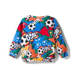 Babyhug Cotton Knit Full Sleeves Sweatshirts With Football Print Pack of 2 - Multicolor