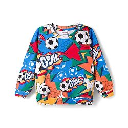 Babyhug Cotton Knit Full Sleeves Sweatshirts With Football Print Pack of 2 - Multicolor